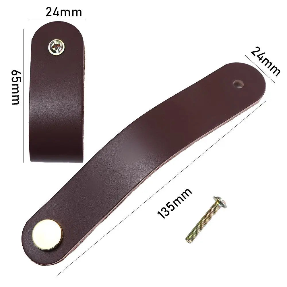Furniture Modern Style Kitchen Wardrobe Cabinet Environmentally Soft Door Pulls Furniture Knobs Drawer Handle Leather Handle