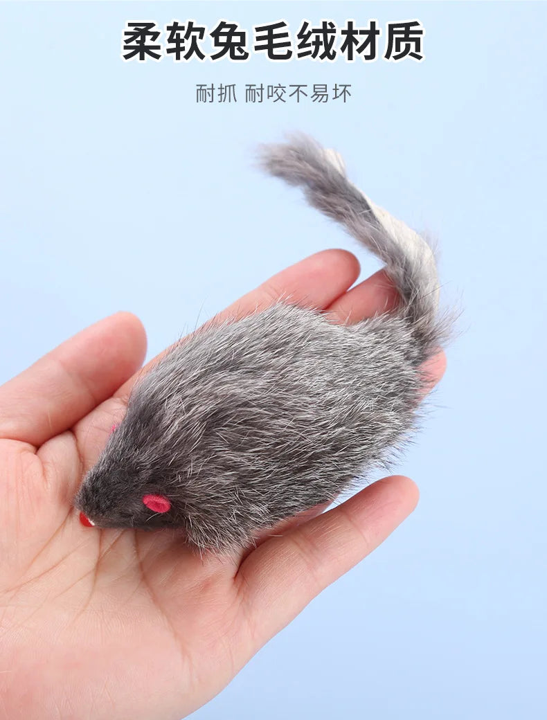 Cat Toy Mouse Contains Rattonite Bite Resistant Pet Supplies Interactive Cat Toy Plush Mouse Juguetes Para Gatos Rascador Gato
