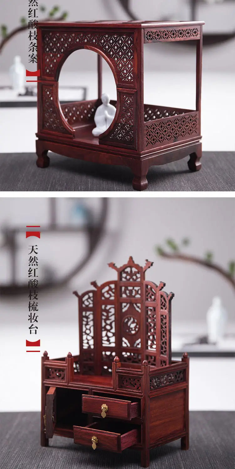 Miniature Antique Furniture Mini Table Models Chinese Handicrafts Doll Houses TV Movie Photographed Scene Retro Furniture Props