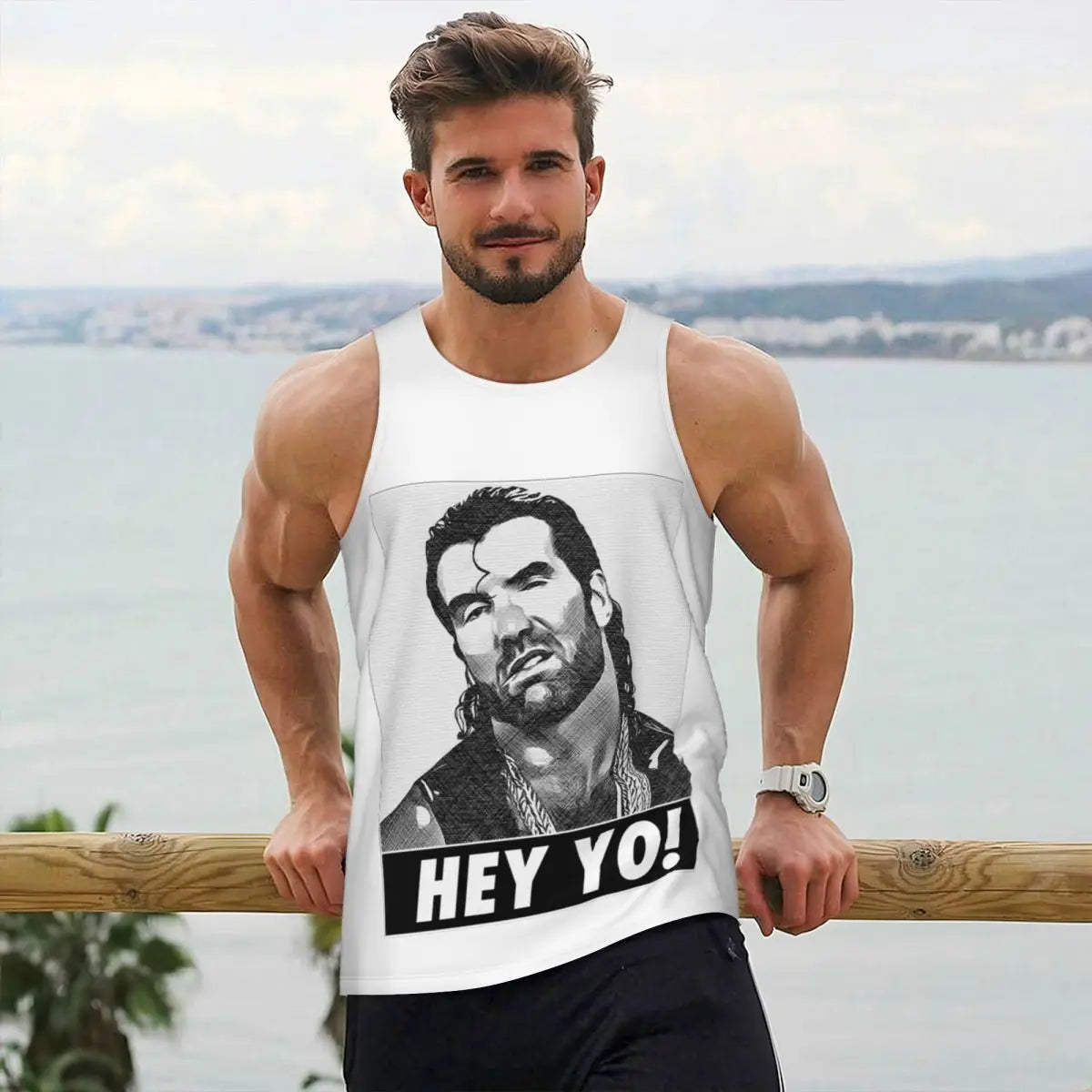 Men's Rip Razor Ramon Hey Yo Tank Top Fitness Sports Sleeveless Tops Summer Wrestling Legend Vest 3D Quick Drying Tops