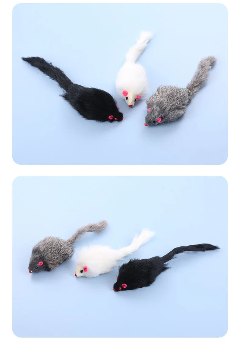 Cat Toy Mouse Contains Rattonite Bite Resistant Pet Supplies Interactive Cat Toy Plush Mouse Juguetes Para Gatos Rascador Gato