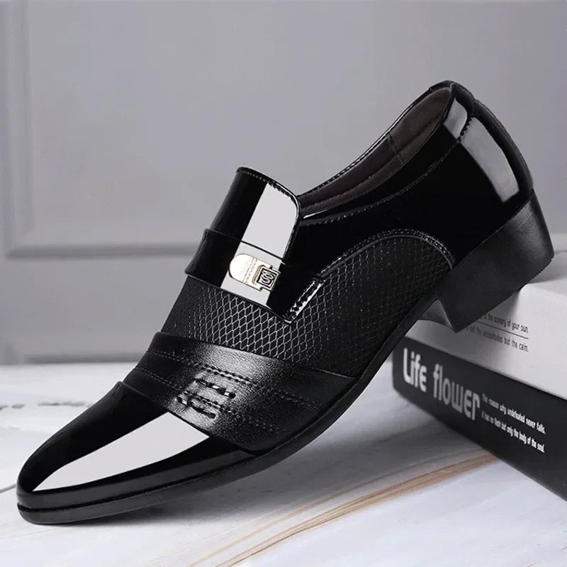 Men's Slip on Dress Shoes for Men Oxfords Fashion Business Dress male Shoes Classic Leather Men's Suits 2025