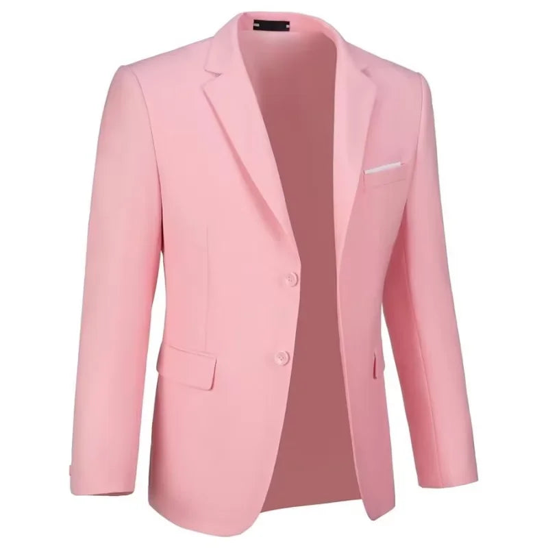 Men's fitted suit - Casual bright single-breasted jacket | Party, formal coat suitable for daily wedding banquets