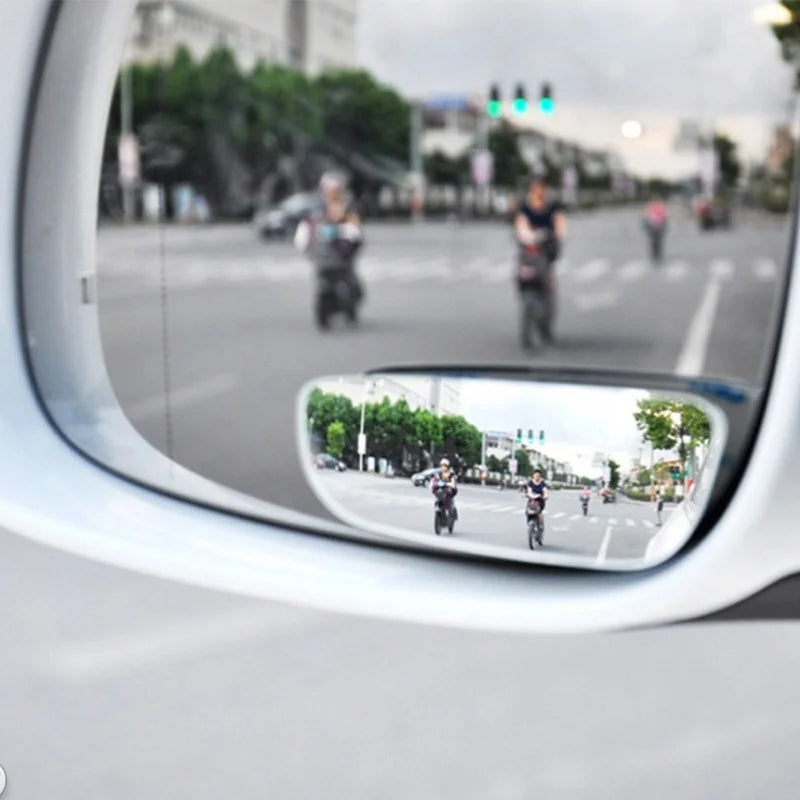 Car Mirror Frameless Car Auxiliary Blind Spot Mirror 360 Degree Wide Angle Parking Auto Rearview Adjustable Mirror Accessories