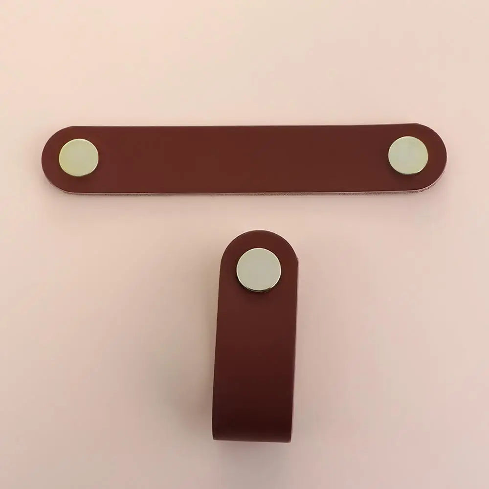 Furniture Modern Style Kitchen Wardrobe Cabinet Environmentally Soft Door Pulls Furniture Knobs Drawer Handle Leather Handle