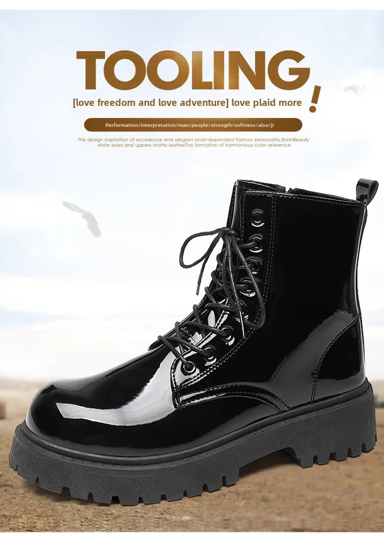 Combat Boots for Men Dress Boot Safety Shoes Mens Cowboy Boots Military Tactical Winter Autumn Men's Shoes Deals Casual Sneakers