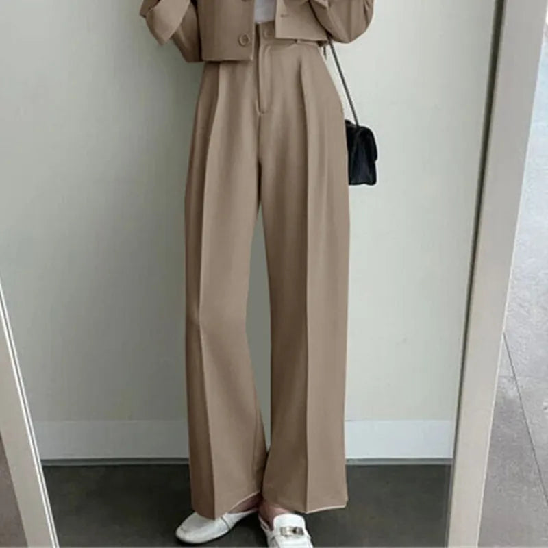 New Spring and Autumn Casual British Style Suit Women's Fashion Pants Suit