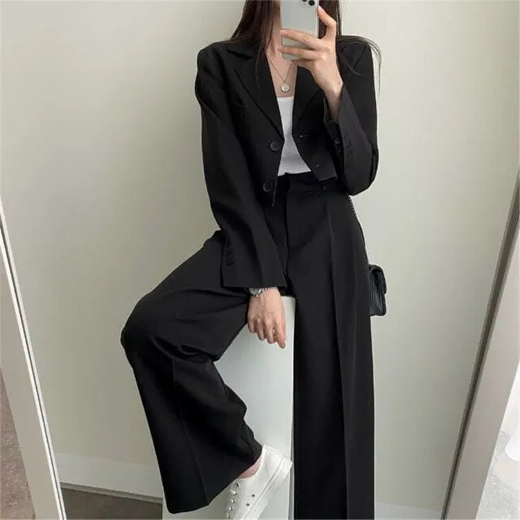 New Spring and Autumn Casual British Style Suit Women's Fashion Pants Suit