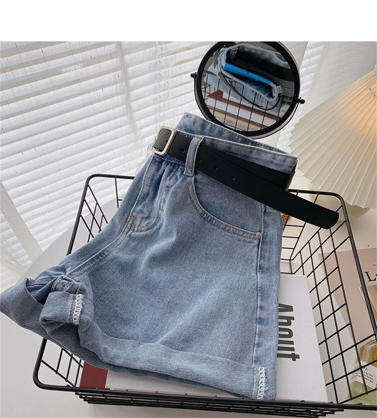 Women High Waist Denim Shorts Sexy Girl Spring Summer New In Short Jeans Wide Leg A Line Y2K Hot Pants Cowboy Casual Streetwear