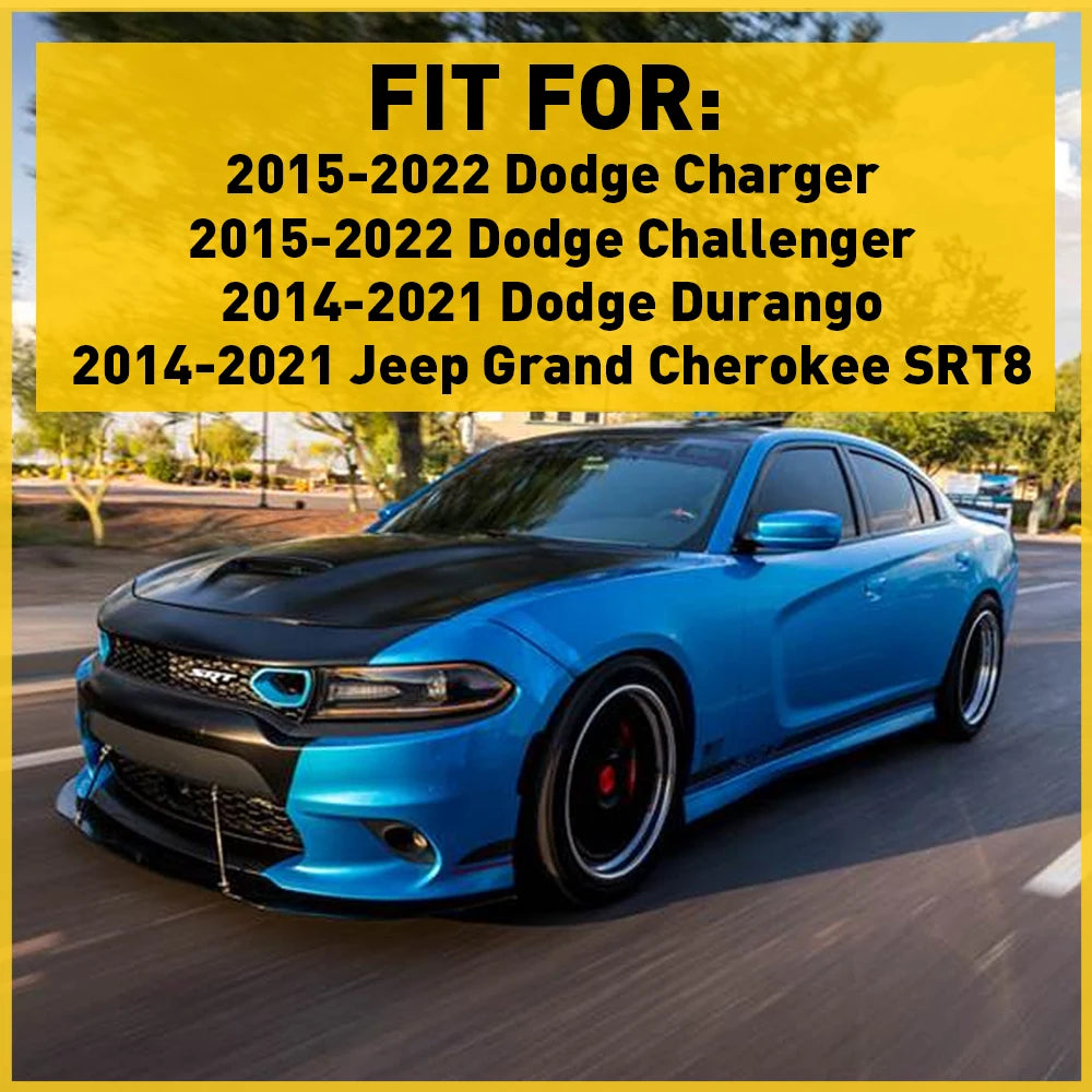 For Dodge Charger Challenger Durango 2015 2016 2017 2018 2019 2021 2022 Accessories Car Steering Wheel Frame Trim Cover