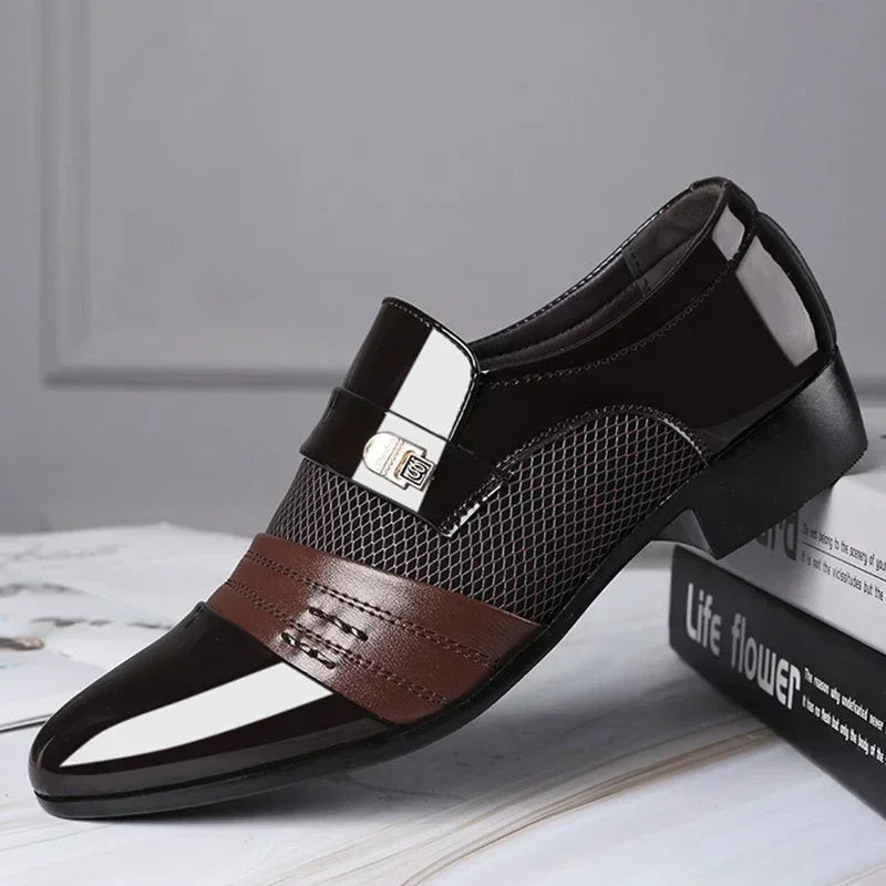 Men's Slip on Dress Shoes for Men Oxfords Fashion Business Dress male Shoes Classic Leather Men's Suits 2025