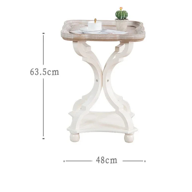Farmhouse end Table, Cocktail Table Set, Modern Circle Hand-Crafted Natural Wood Finsh Small Side and End Table Sets,Natural