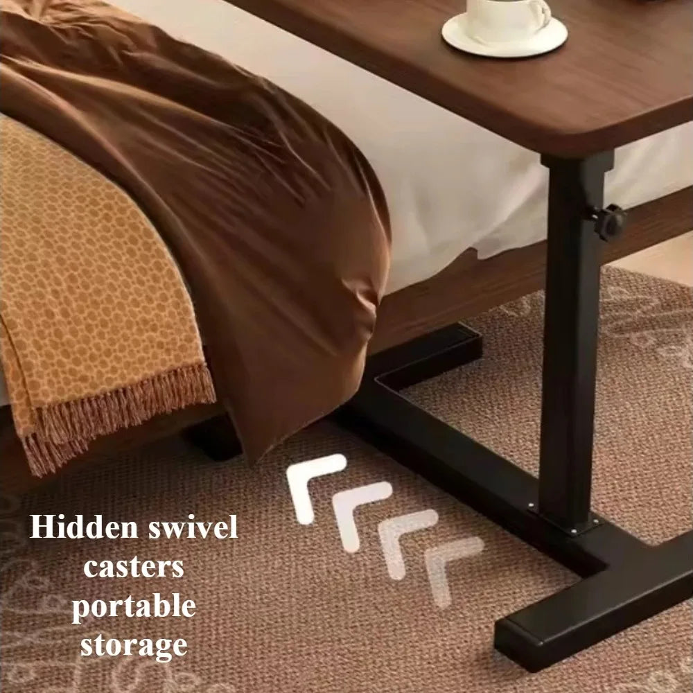 Mobile Bedside Table Household Office Desk Bedroom Folding Tables Student Dormitory Elevating Computer Desk Movable Workbench