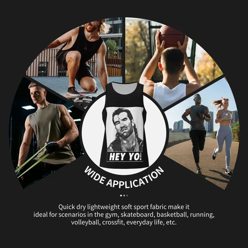 Men's Rip Razor Ramon Hey Yo Tank Top Fitness Sports Sleeveless Tops Summer Wrestling Legend Vest 3D Quick Drying Tops