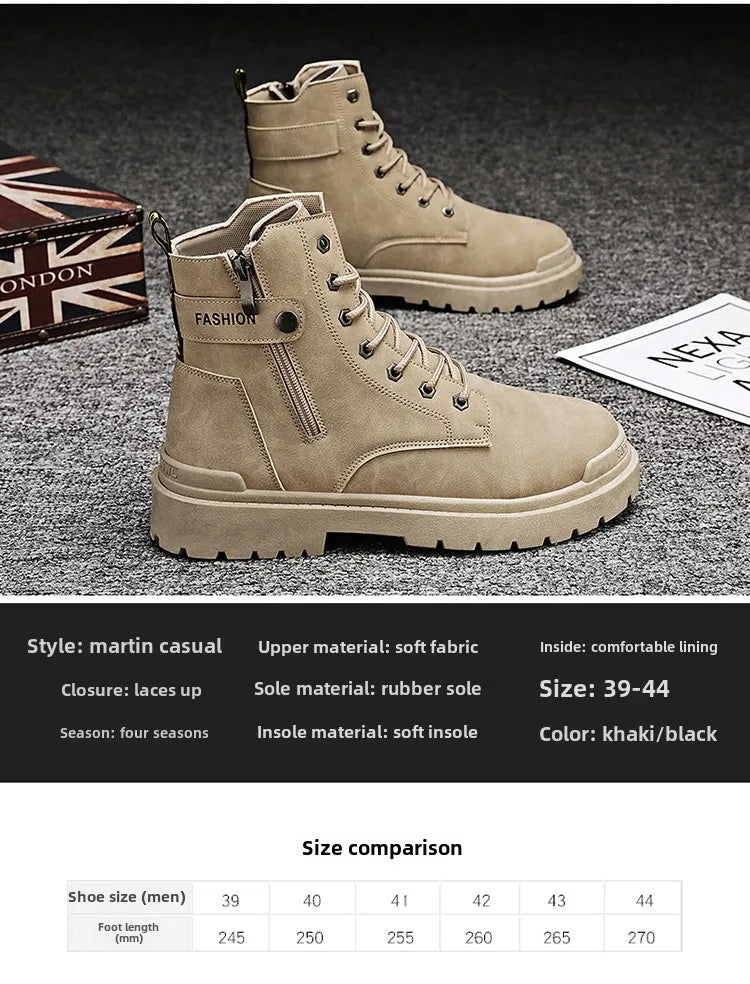Men's Winter Boots Offer Safety Work Shoes Mens Shooes Men Motorcycle Boot Ankle Snow High Military Man Tactical Army Working