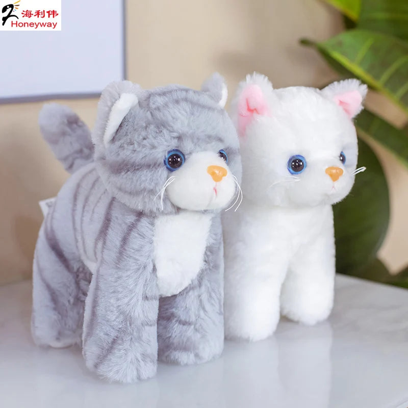 Smiling, Fun, Cute Kitten Makes You Happy Plush Toys 8-inch Cat Plush Toys