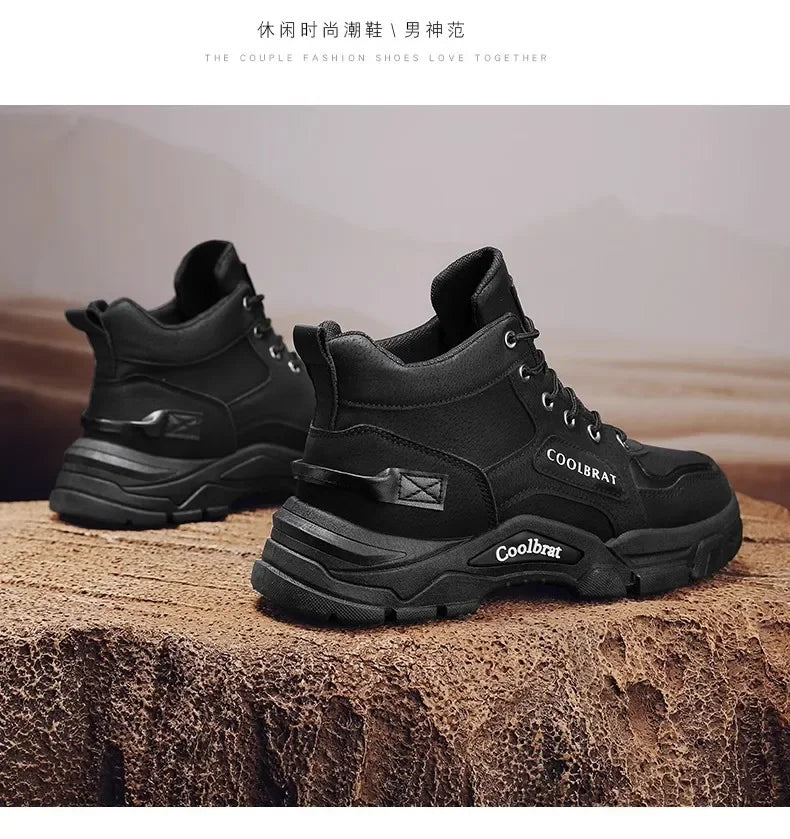 Men Shoes Four Seasons Short Boots New British Style Fashion Anti Slip Comfortable Mountaineering Boots Sports Casual Shoes