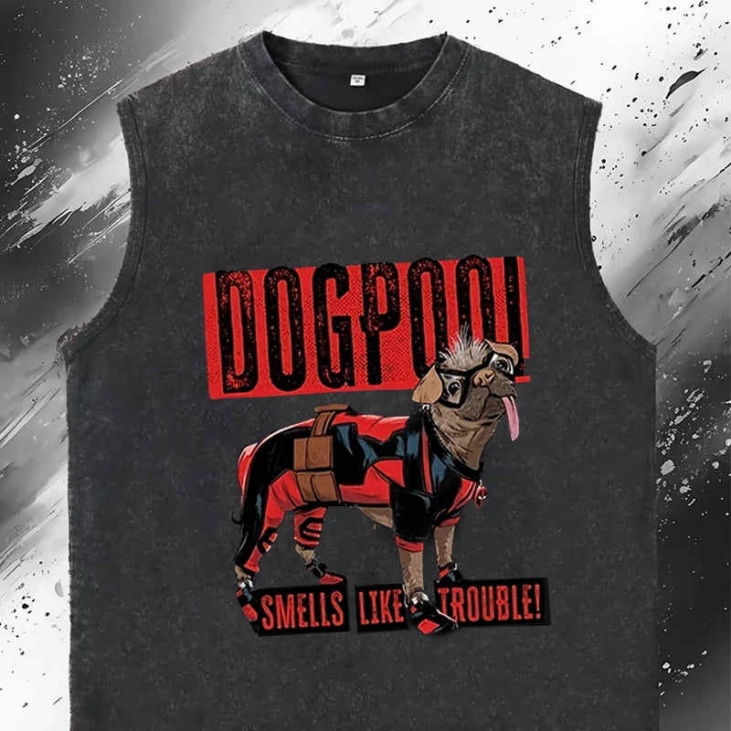 Men's Tank Tops Marvel's Spider-Man Graphic Print Vintage Washed Oversized Gym Vest Woman's T Shirt Sleeveless Y2k Clothes Tees