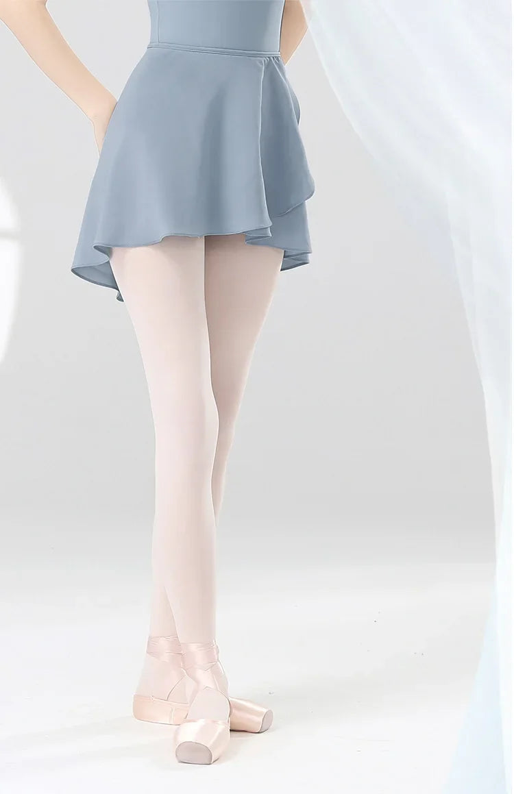 Girls Ballet Skirts Women Dance Short Skirts High Elastic Skirt Ballerina Adult Skate Dancing Yoga Lace Up Chiffon Skirt