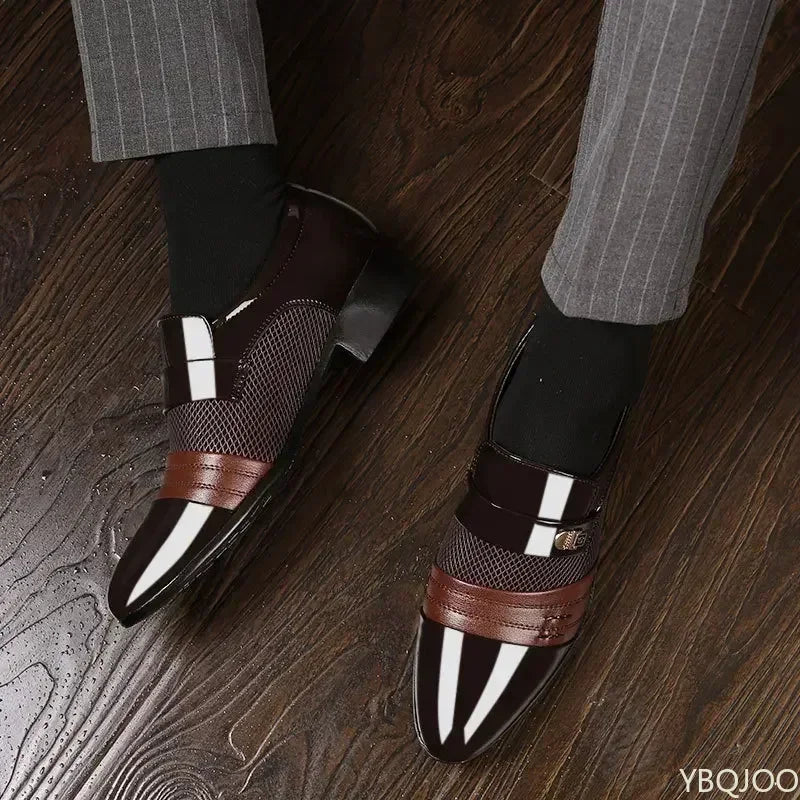 Men's Slip on Dress Shoes for Men Oxfords Fashion Business Dress male Shoes Classic Leather Men's Suits 2025