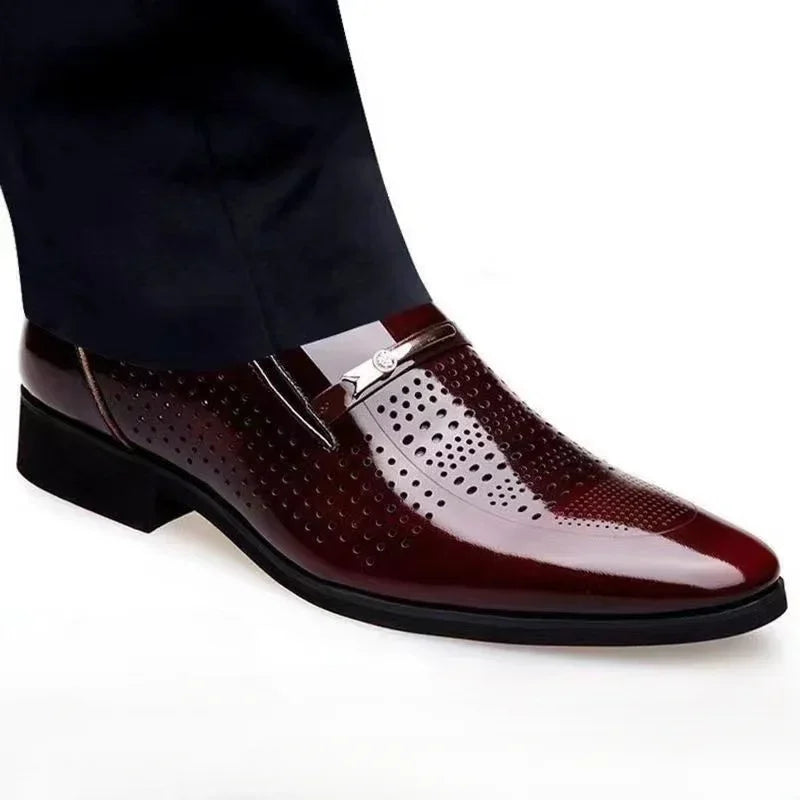 Dress Shoes Man Spring Autumn Official Casual Business Legitimate Leather Elegant Social Shoe for Men and Classic Gentleman 39