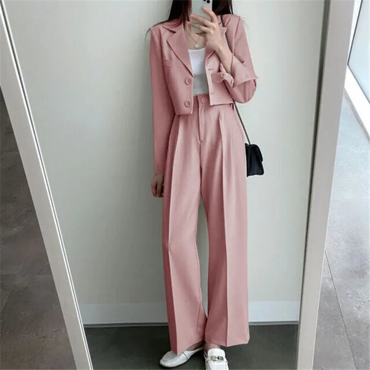New Spring and Autumn Casual British Style Suit Women's Fashion Pants Suit