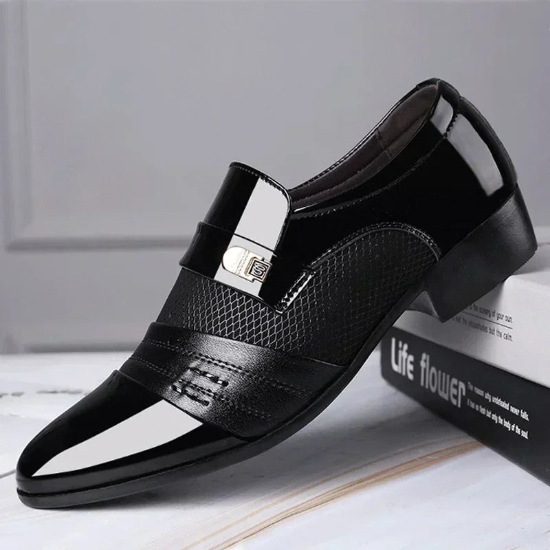 Men's Slip on Dress Shoes for Men Oxfords Fashion Business Dress male Shoes Classic Leather Men's Suits 2025