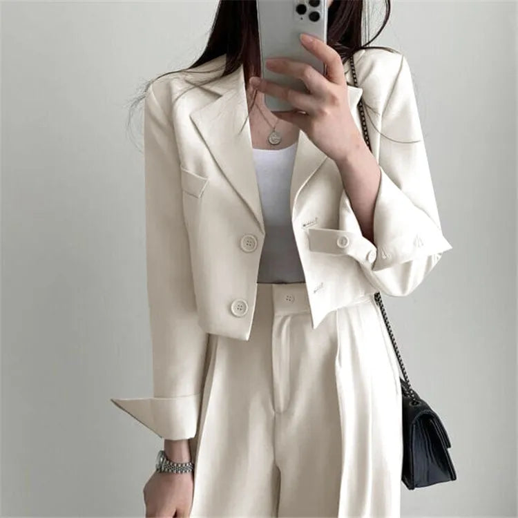 New Spring and Autumn Casual British Style Suit Women's Fashion Pants Suit