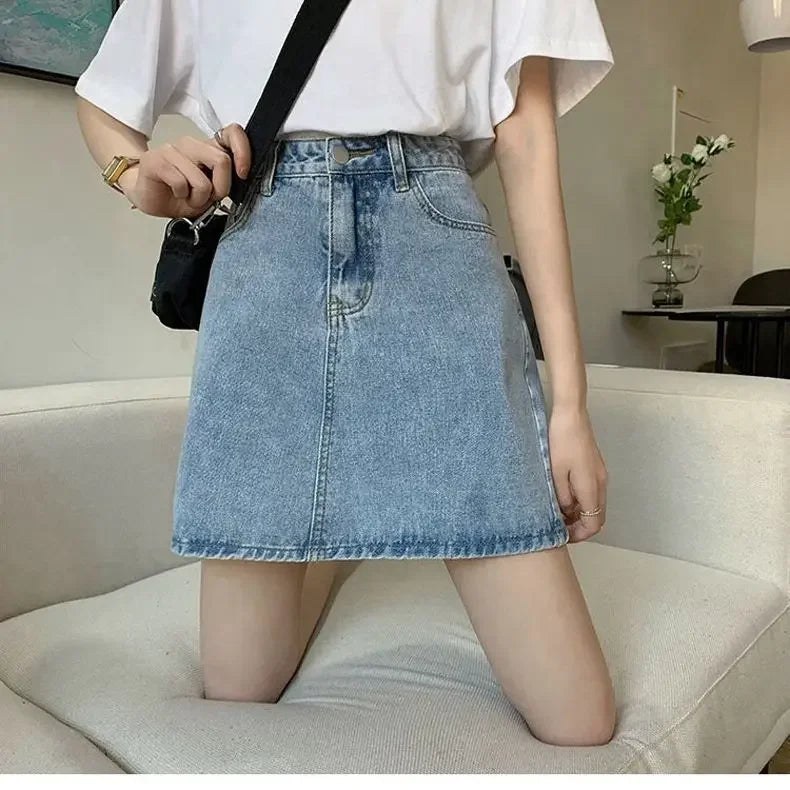 Summer Denim Short Skirt for Women High Wiast Sexy Tight Bag Hip Skirts Lady Slim Fit Y2K Female Short Jeans Skirts DURIKIES