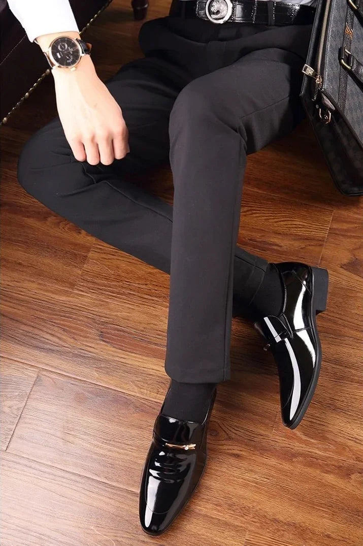 Dress Shoes Man Spring Autumn Official Casual Business Legitimate Leather Elegant Social Shoe for Men and Classic Gentleman 39