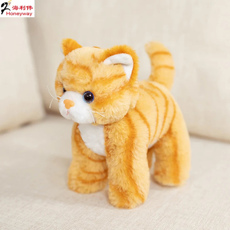Smiling, Fun, Cute Kitten Makes You Happy Plush Toys 8-inch Cat Plush Toys