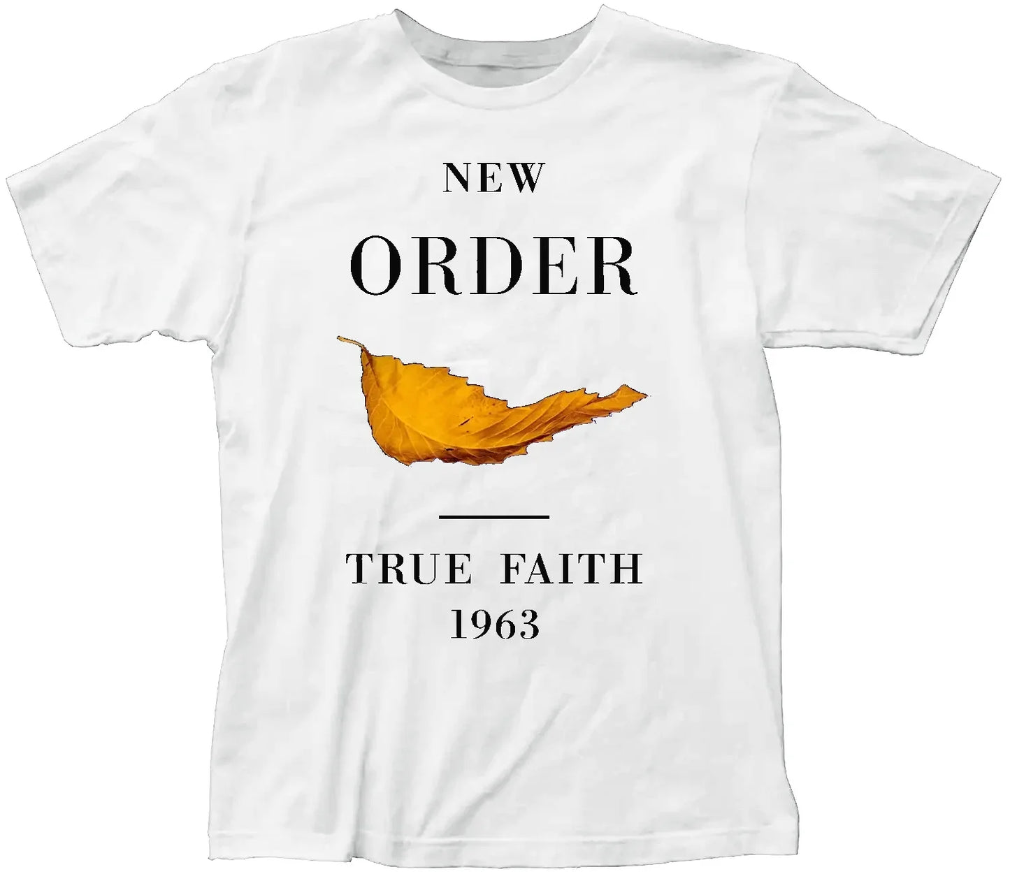Men Tops Clothes Cotton New Order True Faith Fitted Tee Shirts Male Tshirt Guys T-shirt