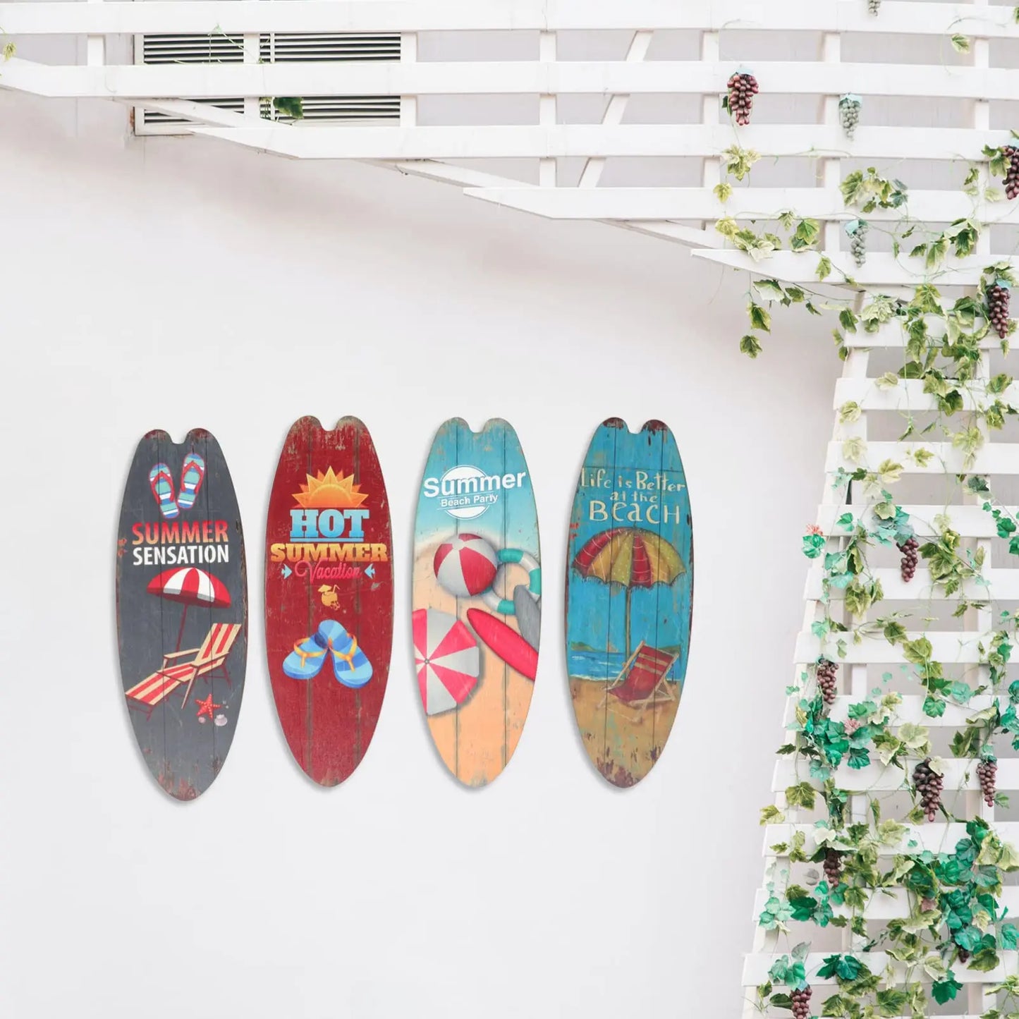 Retro Surfboard Wall Sign