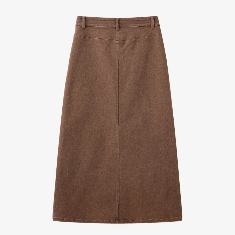 AS 2025 woman Elastic denim skirt fashion lady wear denim fabric with stretch (waist wide can be Stretch to 2-3cm)