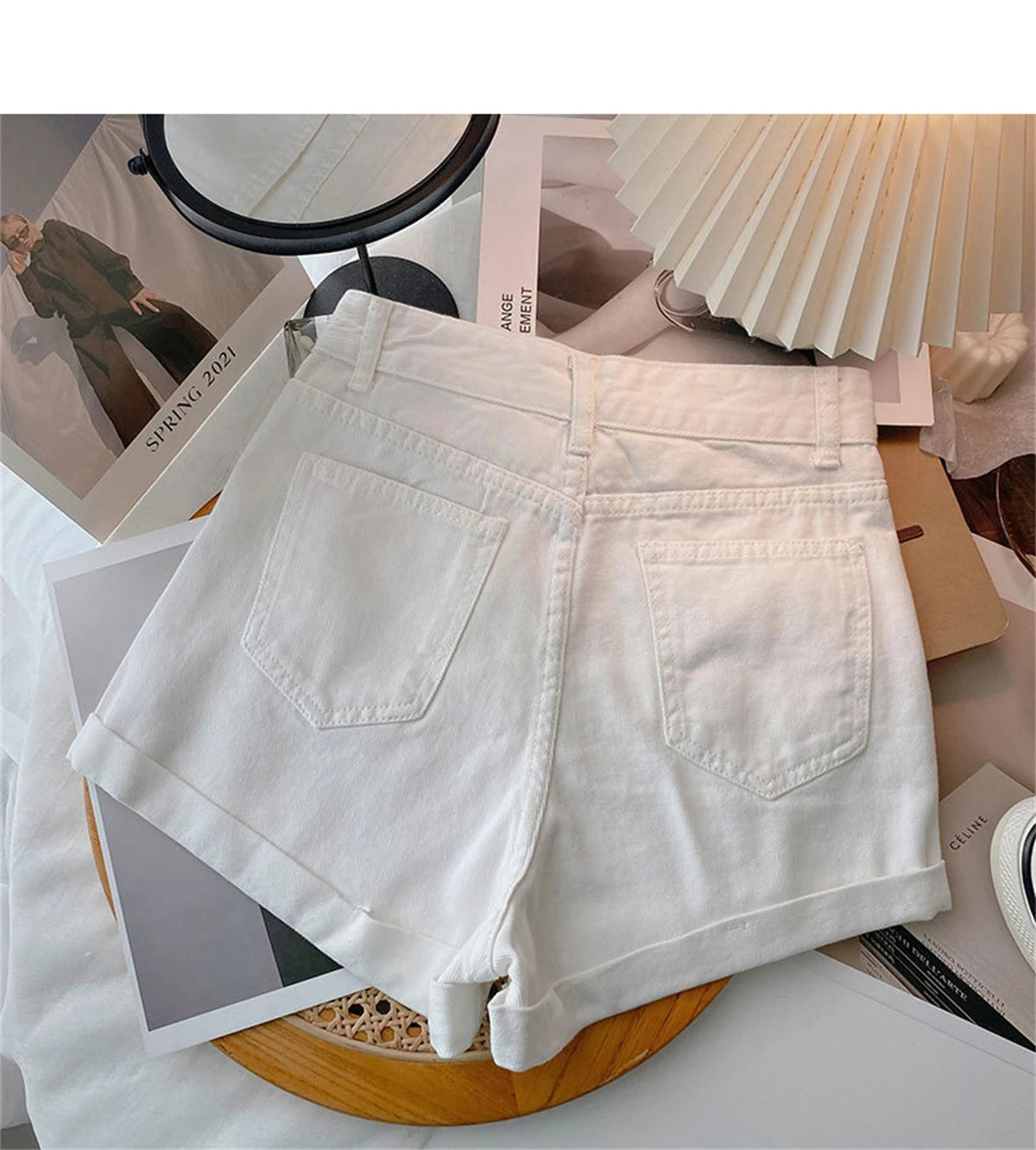 Women High Waist Denim Shorts Sexy Girl Spring Summer New In Short Jeans Wide Leg A Line Y2K Hot Pants Cowboy Casual Streetwear
