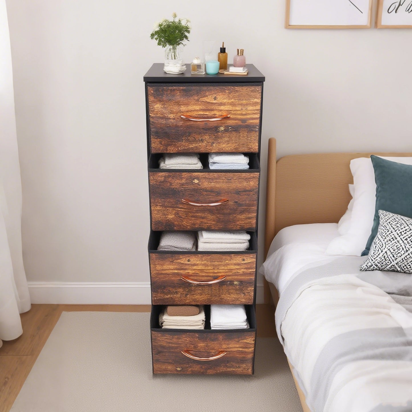 Fabric Drawer Storage Cabinet Home Furniture for Kitchen, Bedroom, Office, Study