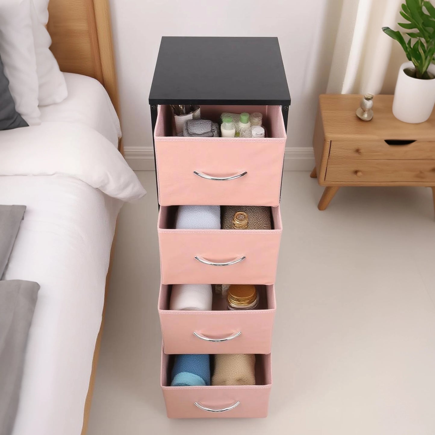 Fabric Drawer Storage Cabinet Home Furniture for Kitchen, Bedroom, Office, Study