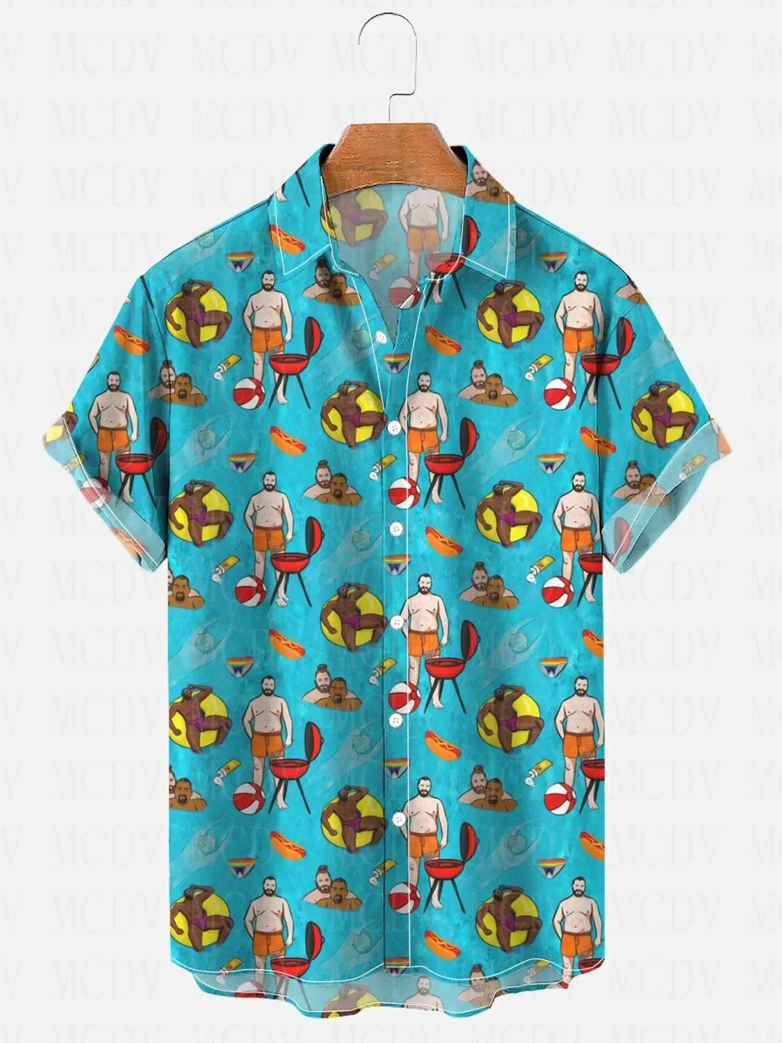 Bear Pride Flag Printed Shirt Hawaiian Shirts Summer Women For Men Tops