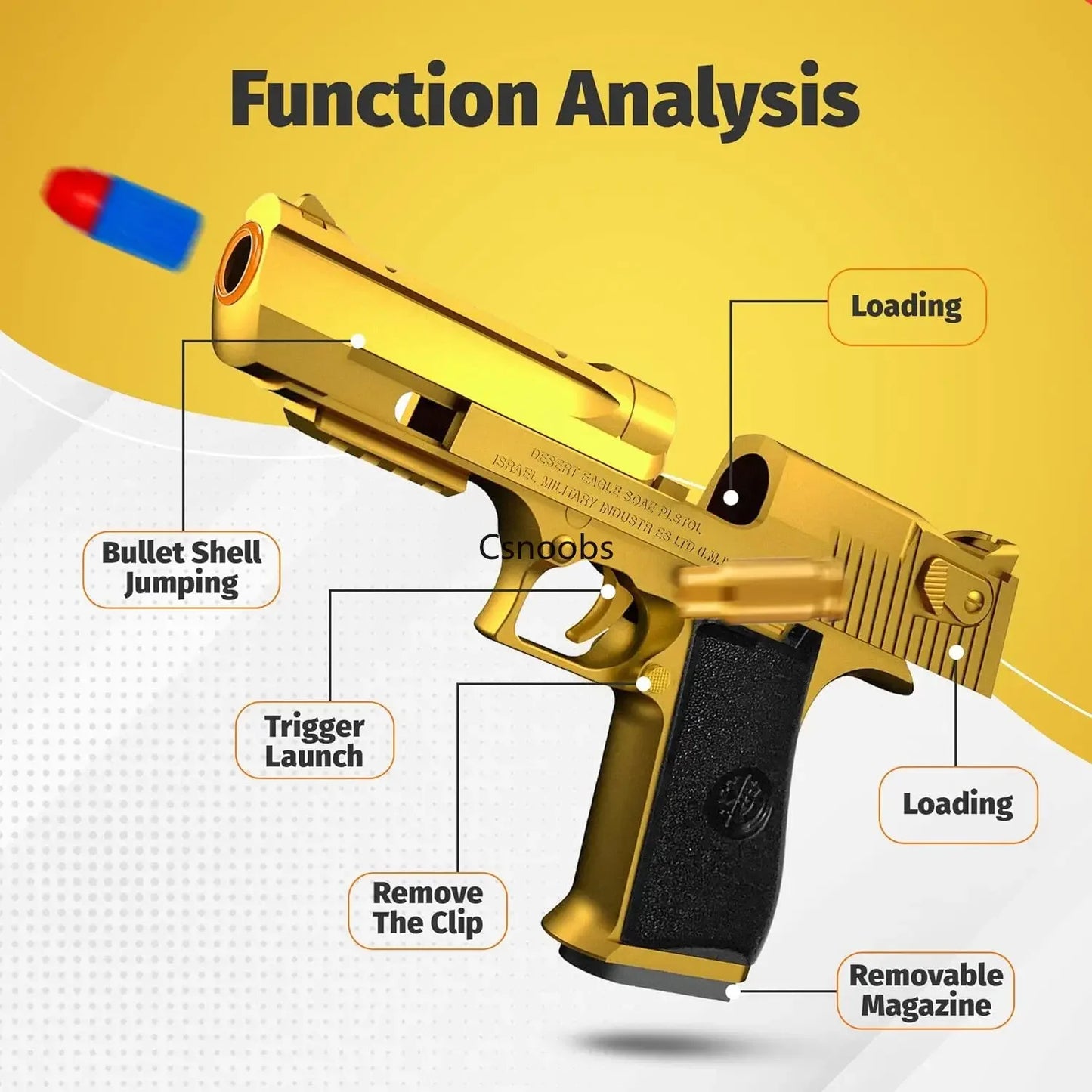 Educational Toy Gun Shell Ejecting Toy Foam Soft Bullet Blaster for Kids Boys Adults Airsoft Pistol Children Birthday Gift
