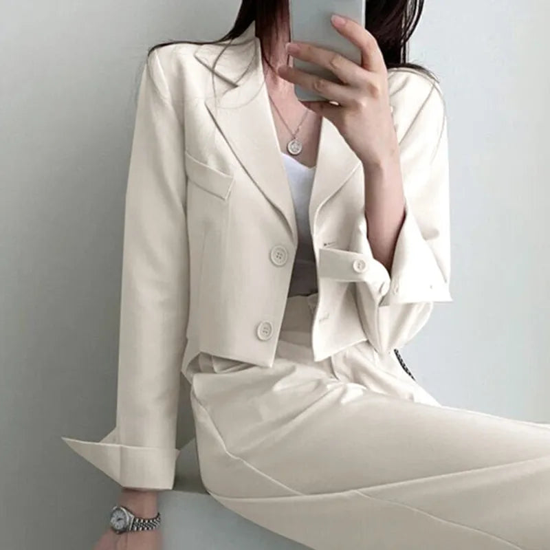 New Spring and Autumn Casual British Style Suit Women's Fashion Pants Suit