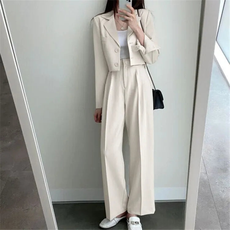New Spring and Autumn Casual British Style Suit Women's Fashion Pants Suit