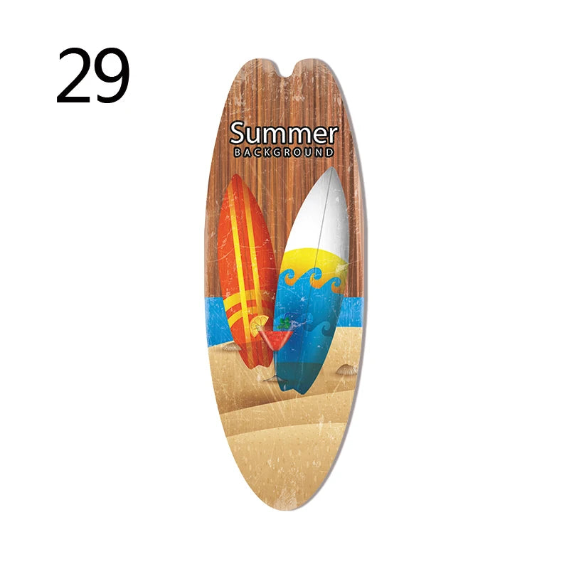 Retro Surfboard Wall Sign