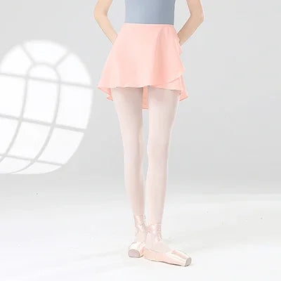 Girls Ballet Skirts Women Dance Short Skirts High Elastic Skirt Ballerina Adult Skate Dancing Yoga Lace Up Chiffon Skirt