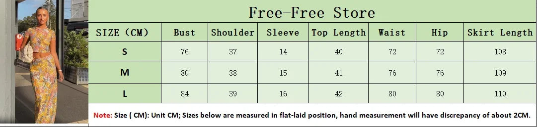 Women Elegant Printing Skirt Suit Chic Round Neck Half Sleeve Top High Waist Slim Fit 2-piece Set 2025 New Summer Fashion Outfit