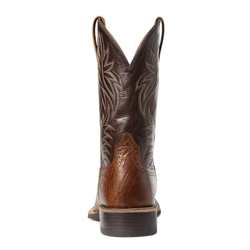 Men High Boots Embroidery Retro Handmade Mens Boots Western Cowboy Boot Pointed Toe Boots Hand Stitching Outdoor Men's Shoes