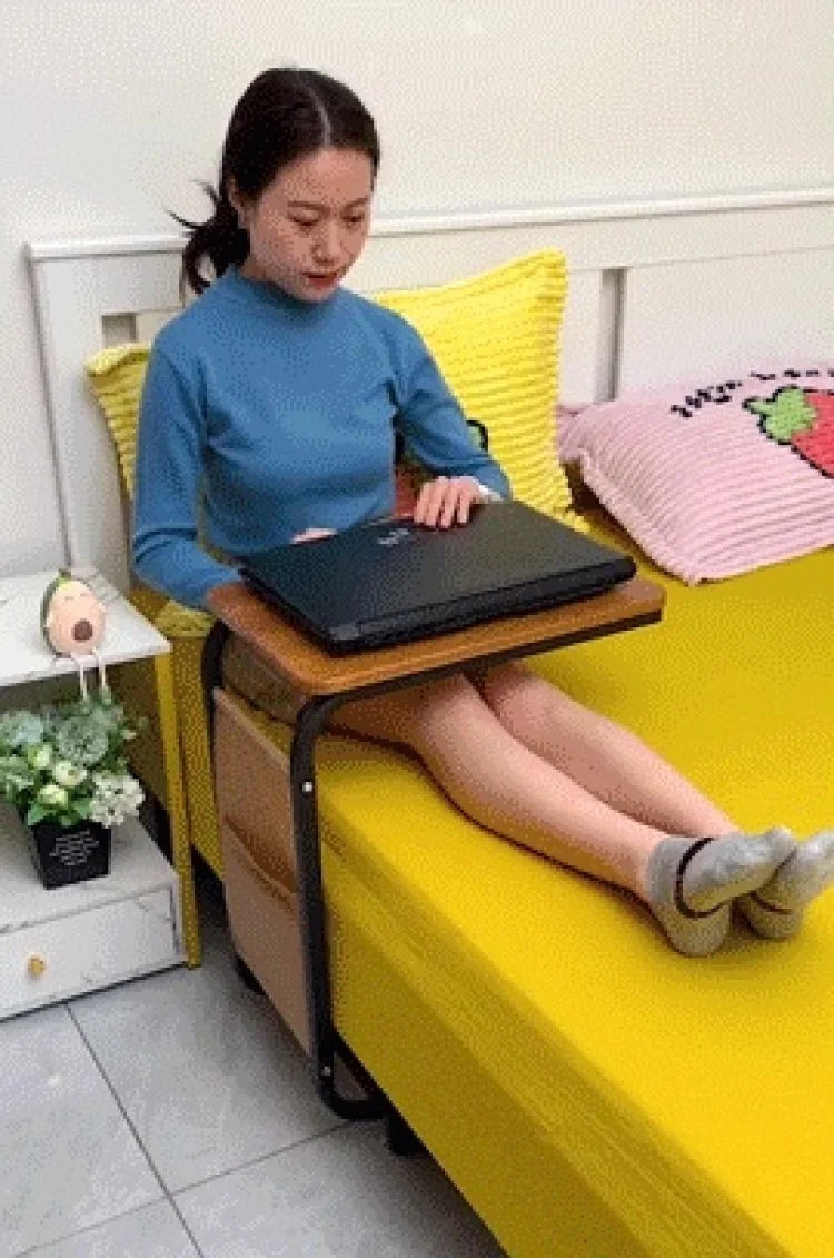 Household Small Coffee Table Bedroom Simple Storage Rack Portable Bedside Trolley Living Room Moveable C-shaped Sofa Side Table