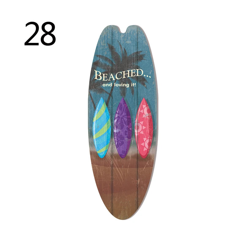 Retro Surfboard Wall Sign