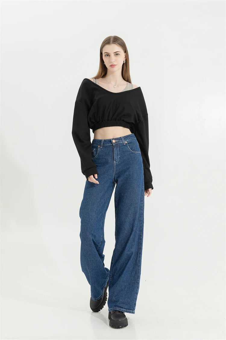 Woman Sweatshirt Hoodies Fashion Female Chic Loose Casual Streetwear Patchwork Ins Street Y2K Fake Two Pieces Hoodies Crop Top