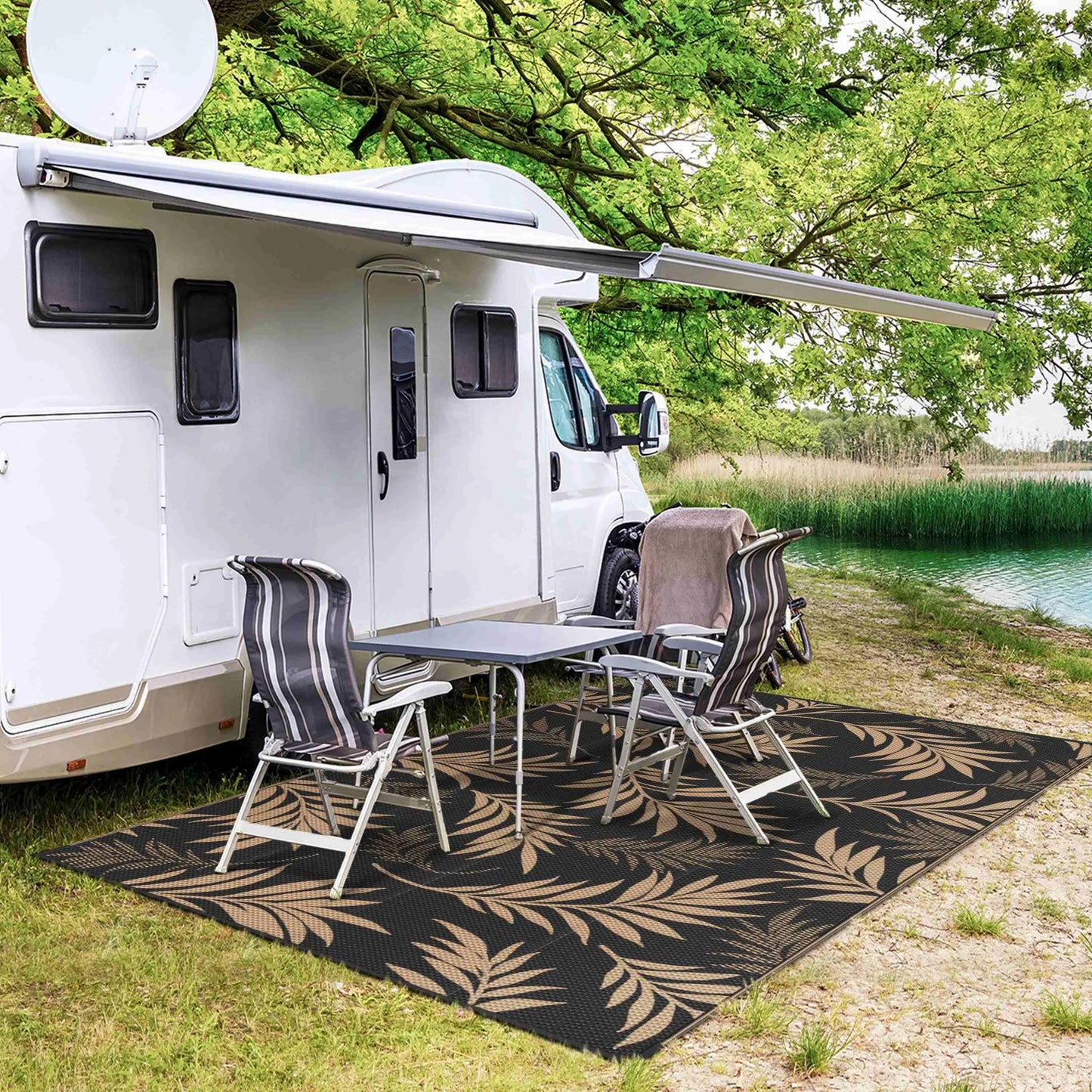 Outdoor Rug Waterproof for Patios Clearance Reversible Camping Rug Carpet Large Area Rugs Mats for Balcony Porch Beach Picnic