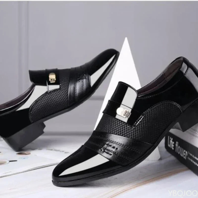 Men's Slip on Dress Shoes for Men Oxfords Fashion Business Dress male Shoes Classic Leather Men's Suits 2025